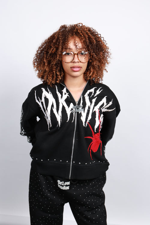 Cropped Love Sick V2 Zip Up